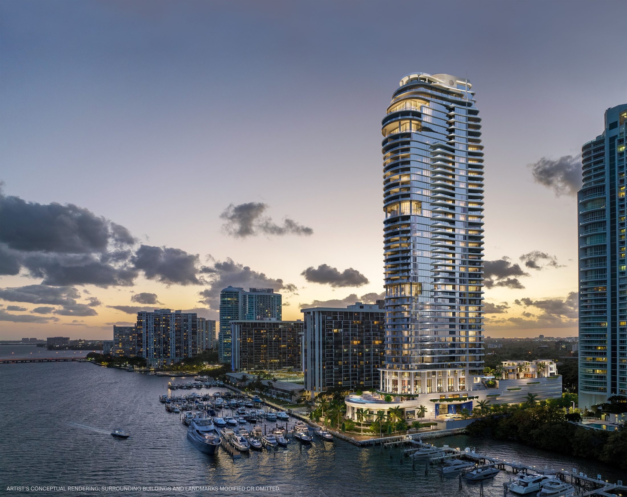 St. Regis Residences Miami at night