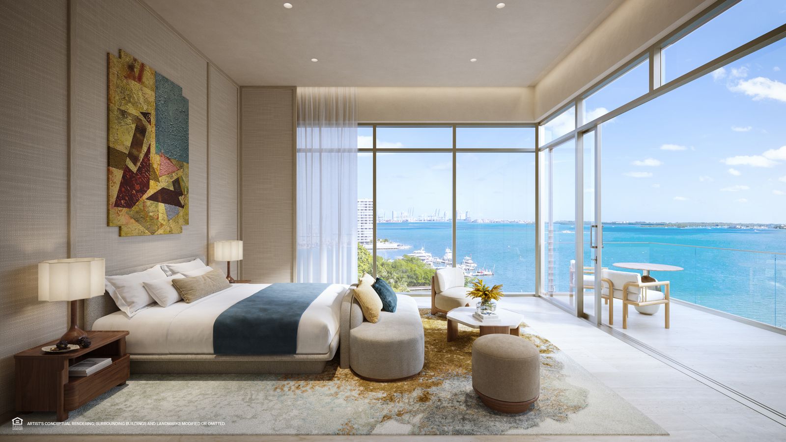 St. Regis Residences Miami, villa bedroom