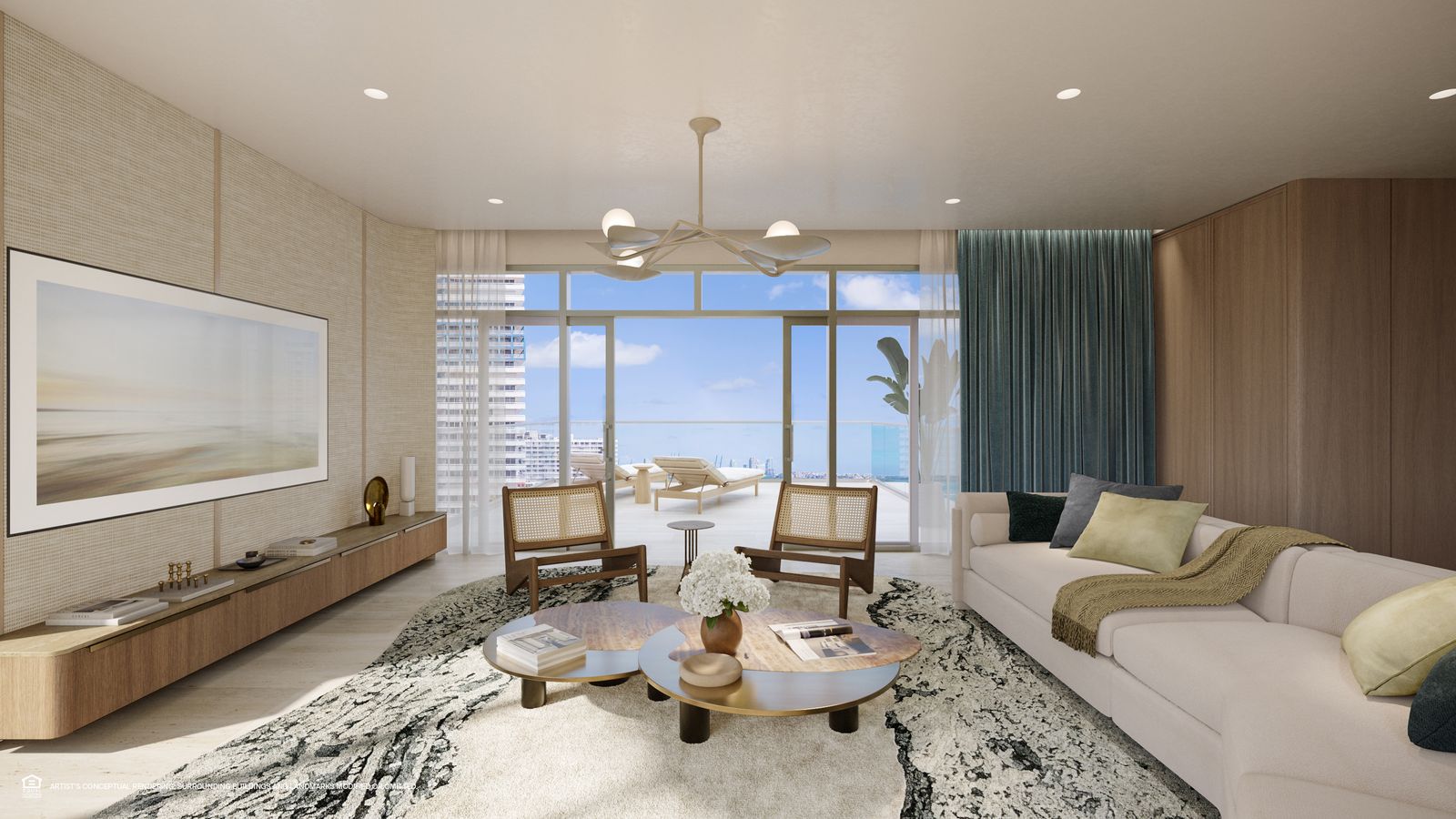 St. Regis Residences Miami, villa family room