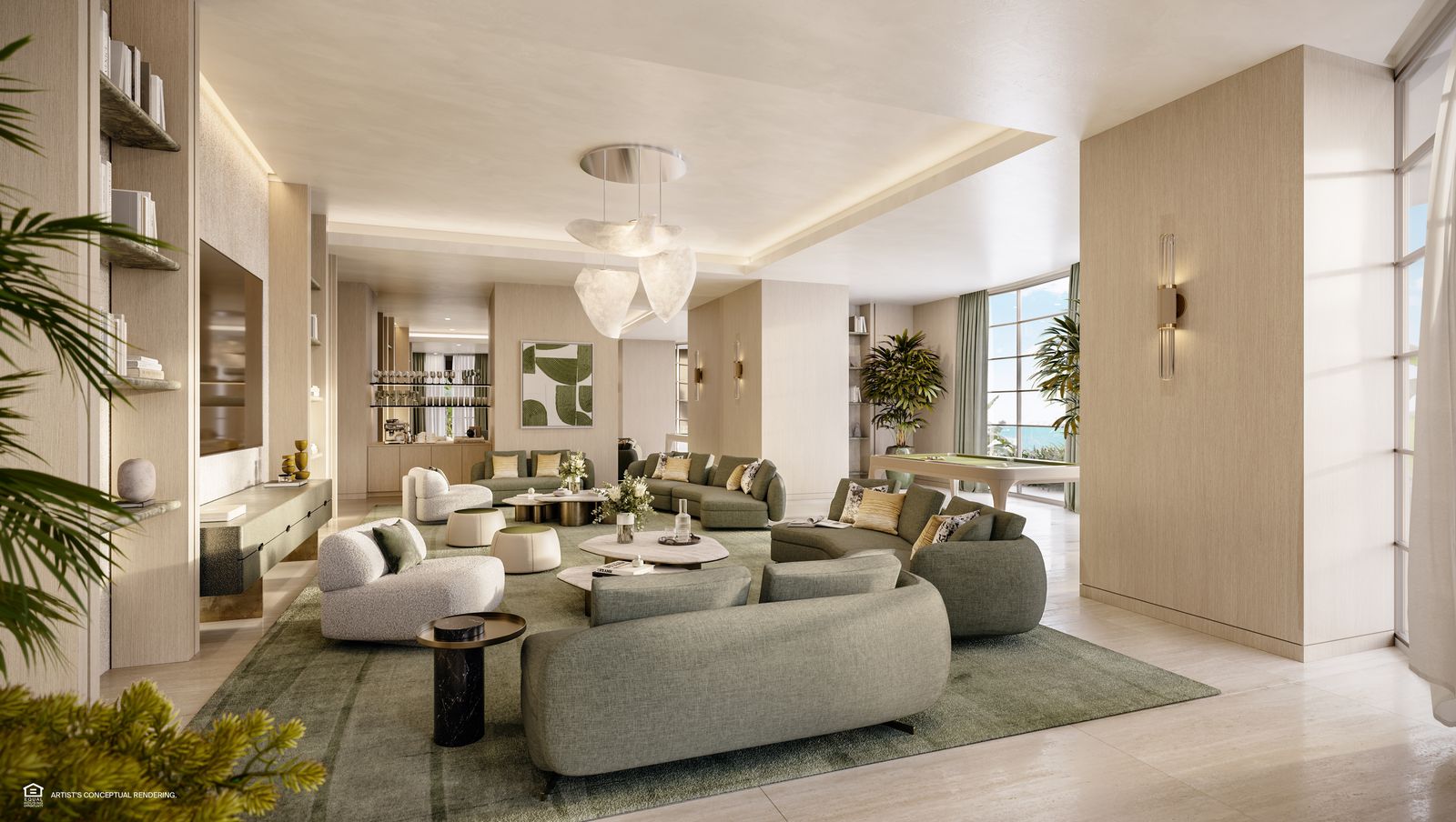 St. Regis Residences Miami, amenity lounge