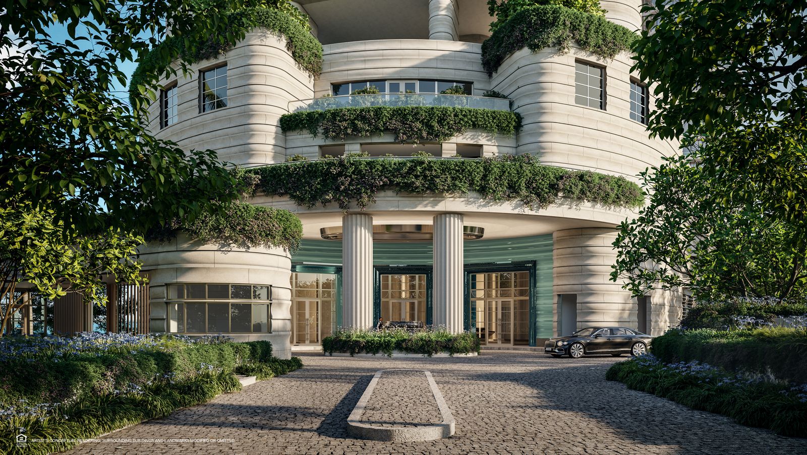 St. Regis Residences Miami, site entrance and grounds