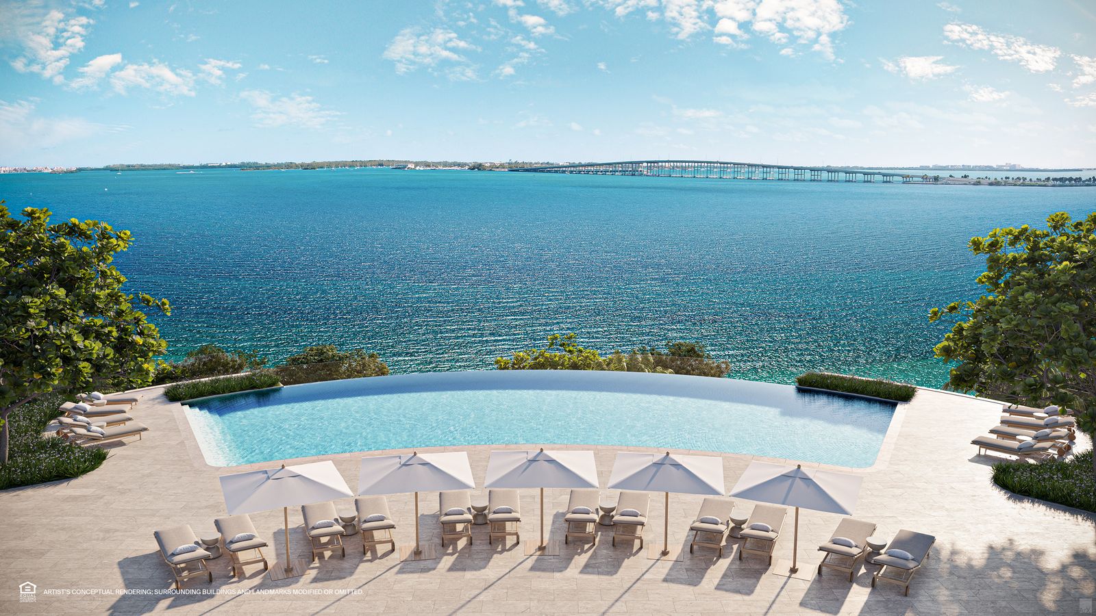 St. Regis Residences Miami, pool terrace