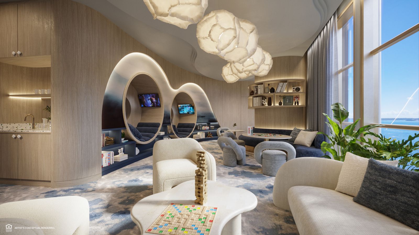 St. Regis Residences Miami, teen lounge